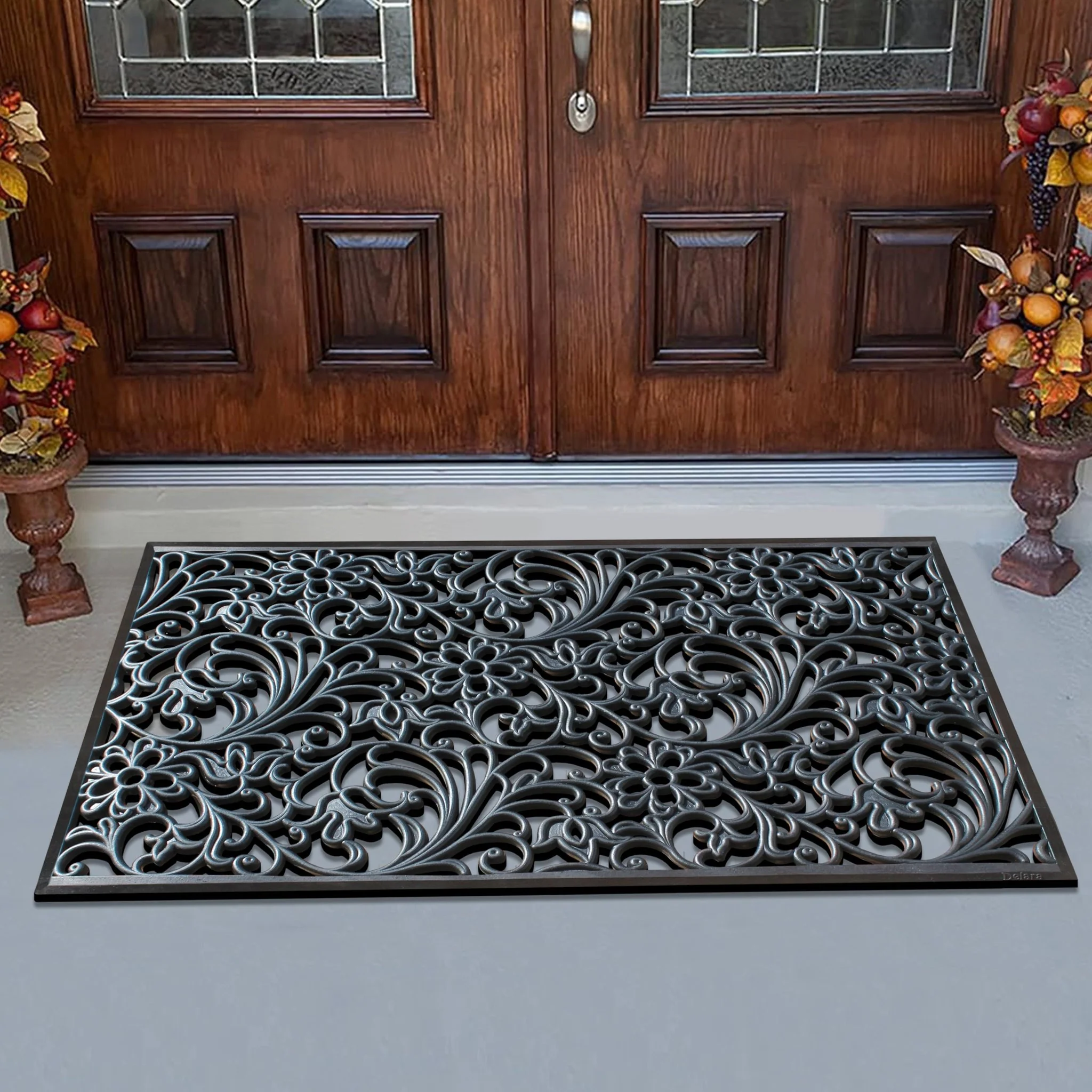 Floral Paisley Rubber Doormat 30"X48" - Image 4