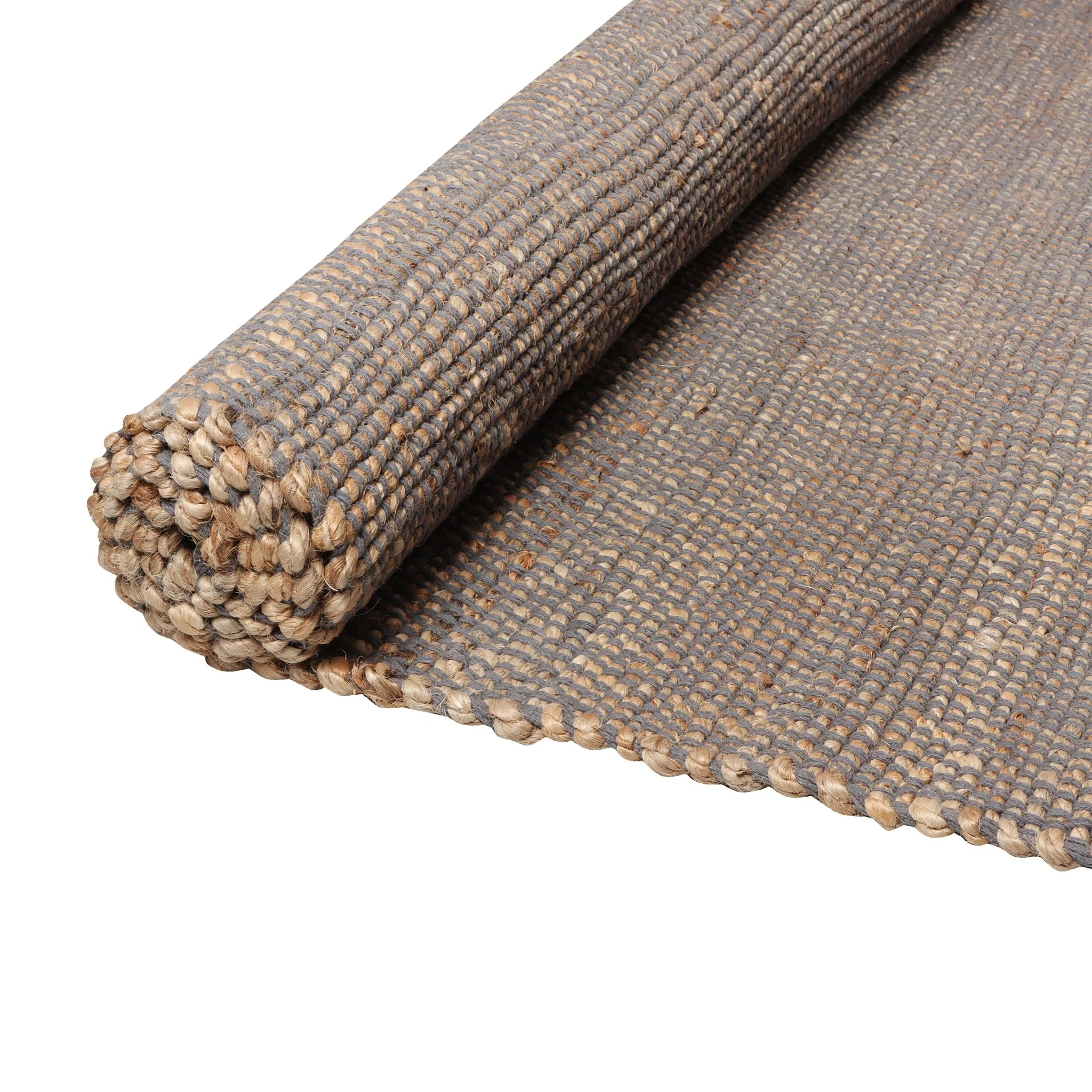 Handwoven Jute & Cotton Rug – Farmhouse Style (Dark Grey) - Image 6