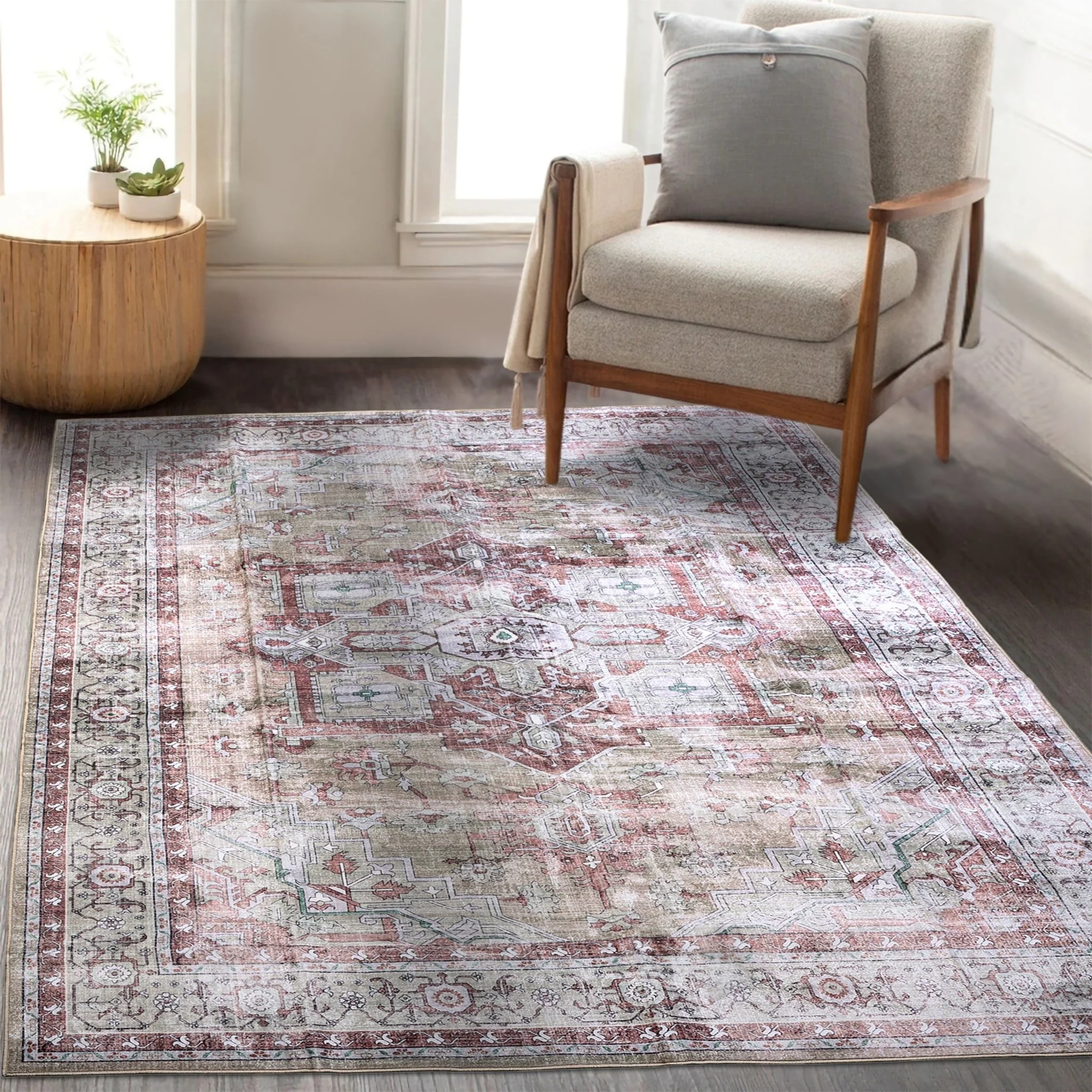 Desert Rose Machine Washable Rug - Image 3