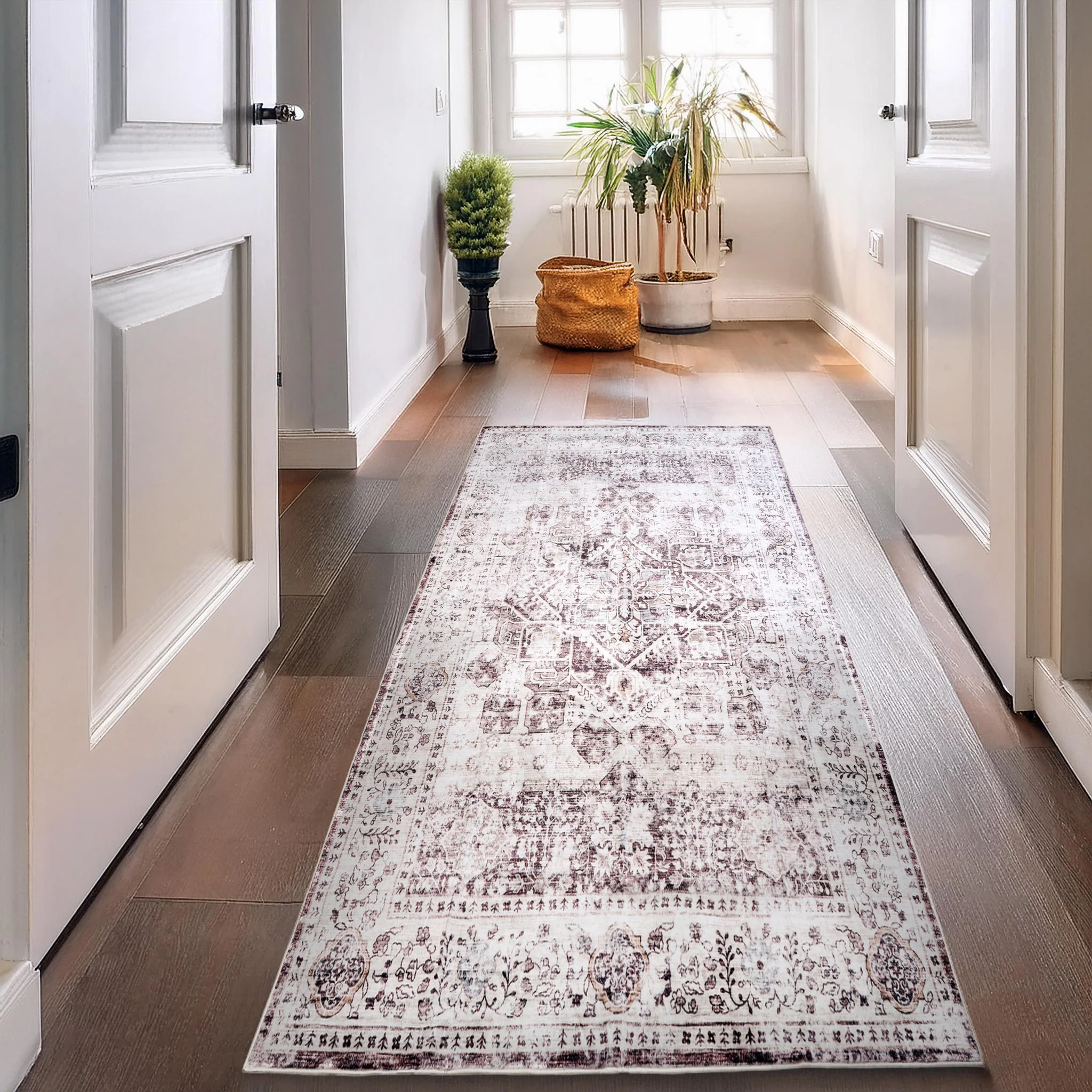 Vintage Cocoa Machine Washable Rug - Image 9