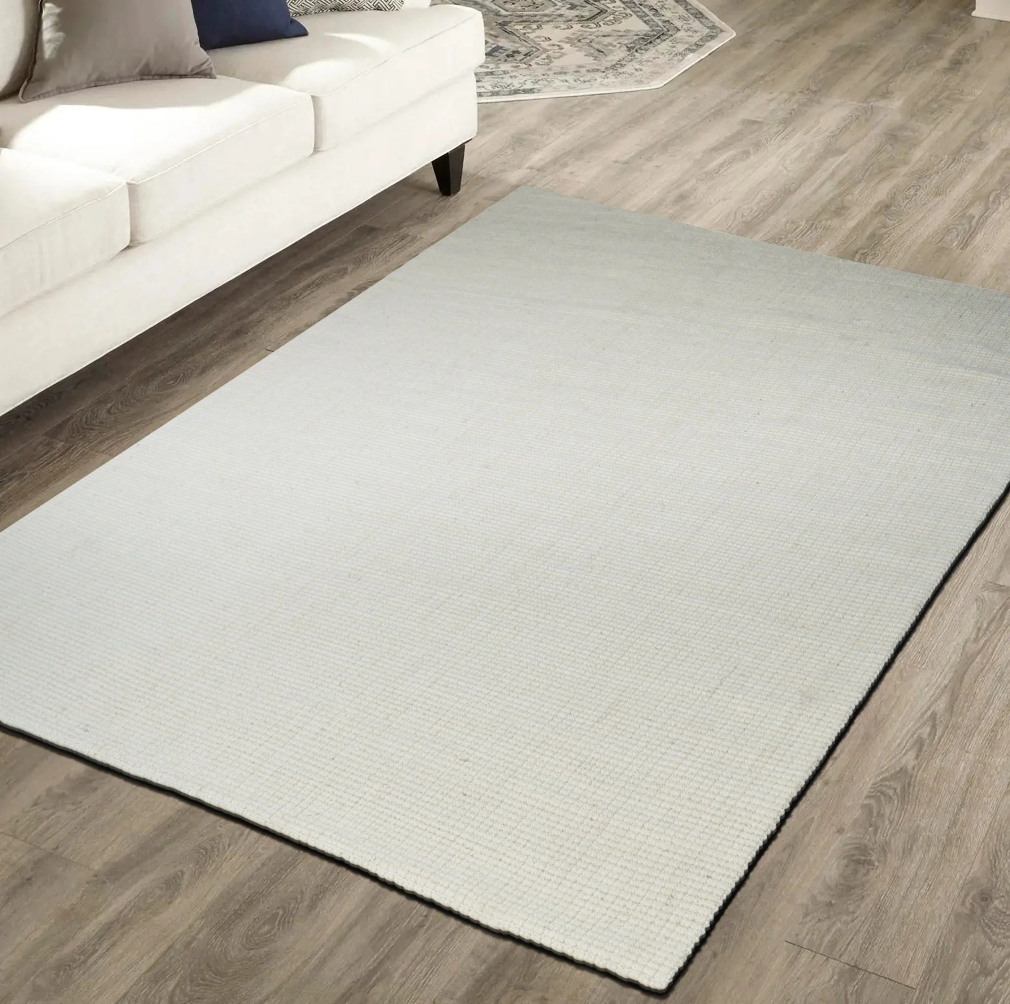 Premium Boucle Jute & Wool Rug (Ivory) - Image 3