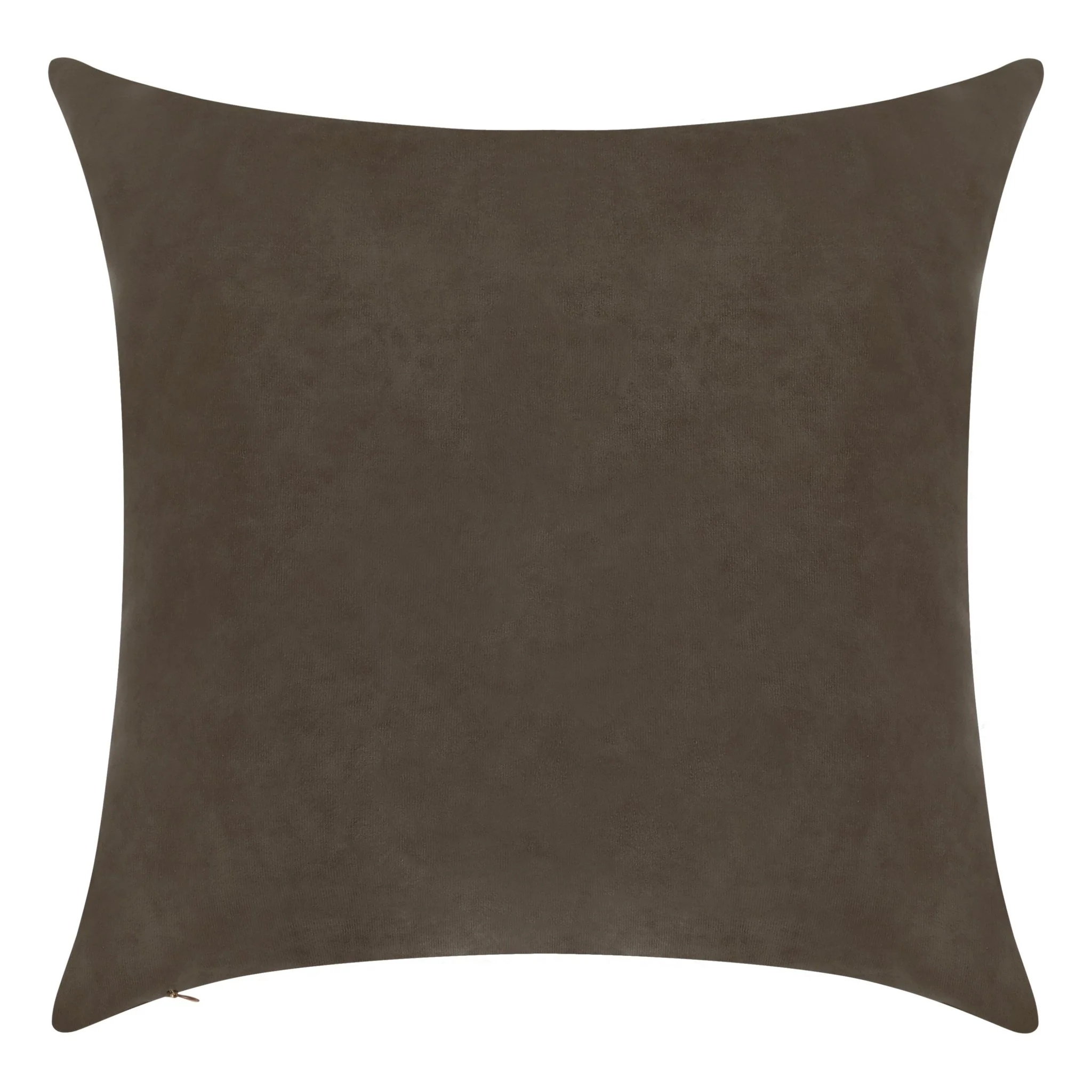 Everywhere Velvet Throw Pillow (Cocoa Brown)