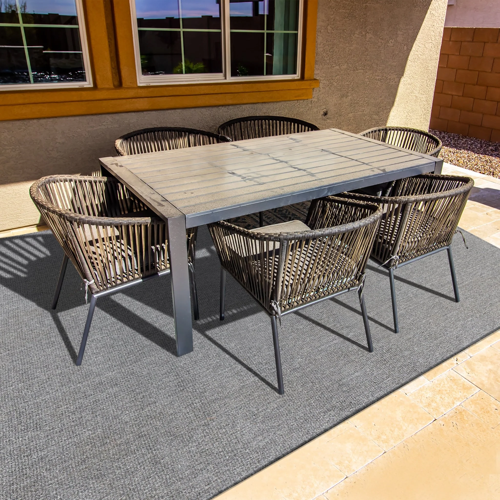 Washable PET Outdoor Rug (Dark Grey) - Image 4