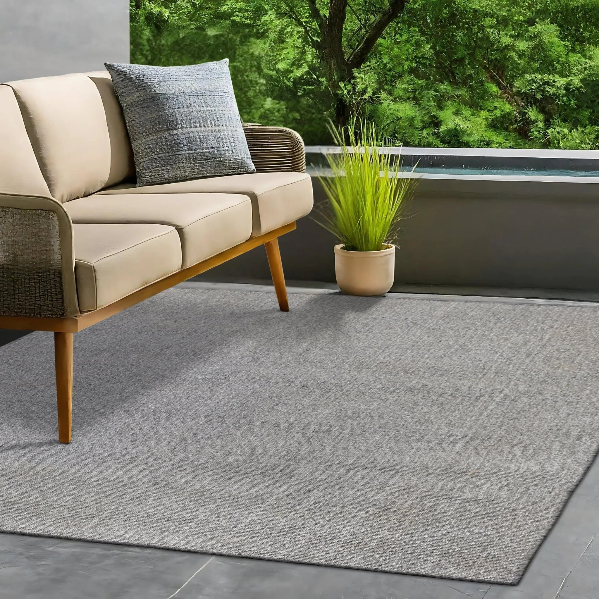 Washable PET Outdoor Rug (Dark Grey) - Image 5