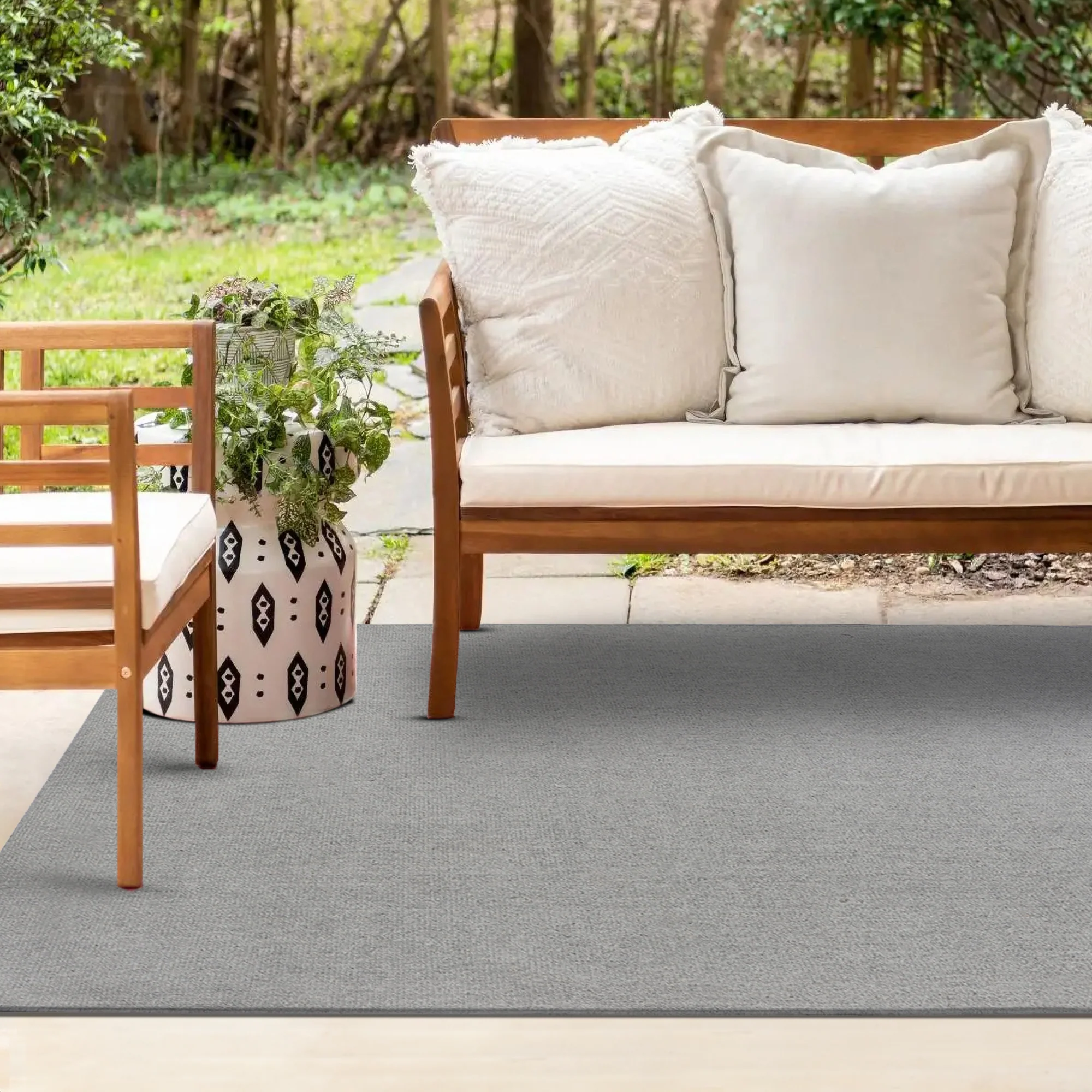 Washable PET Outdoor Rug (Dark Grey) - Image 8