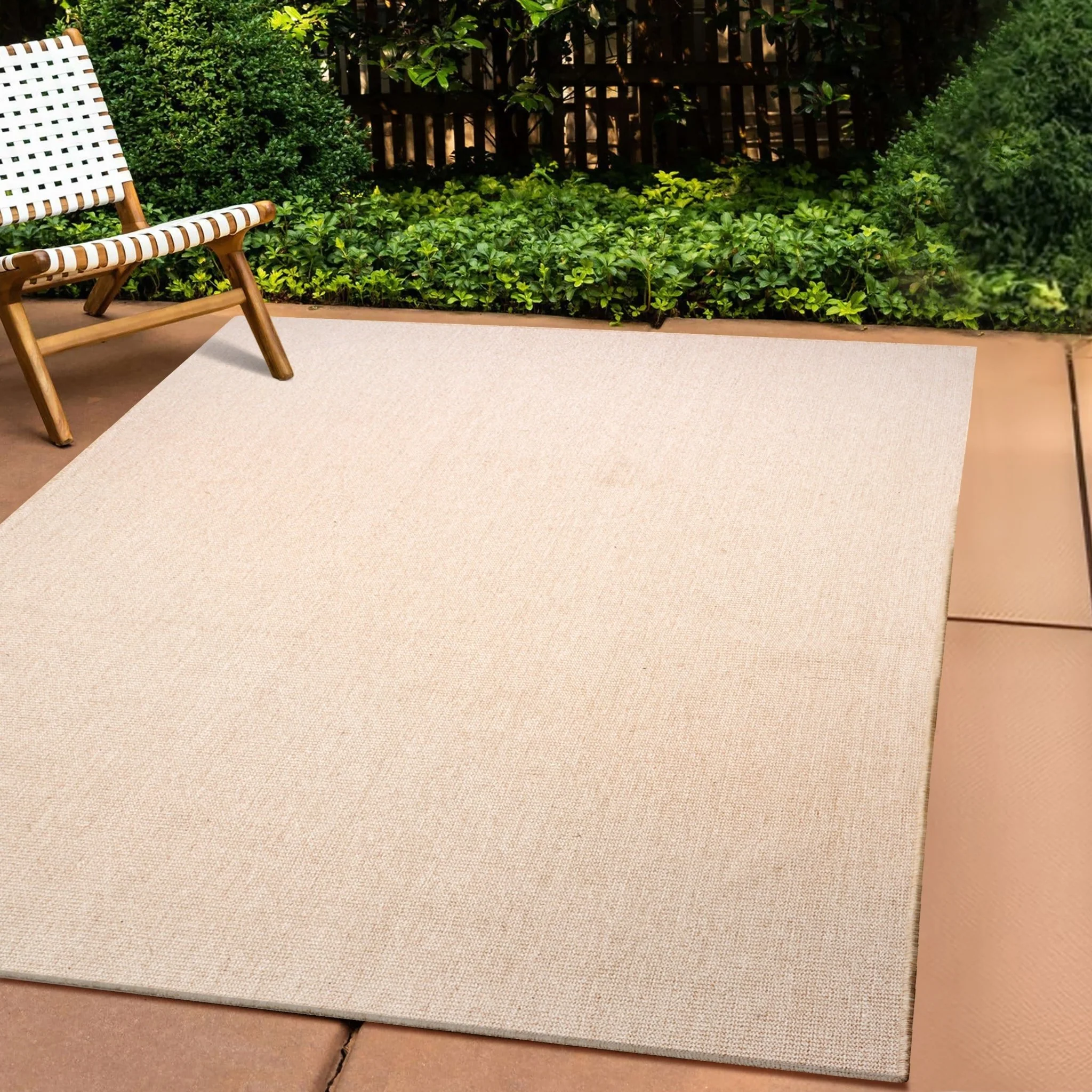 Washable PET Outdoor Rug (Light Beige) - Image 3