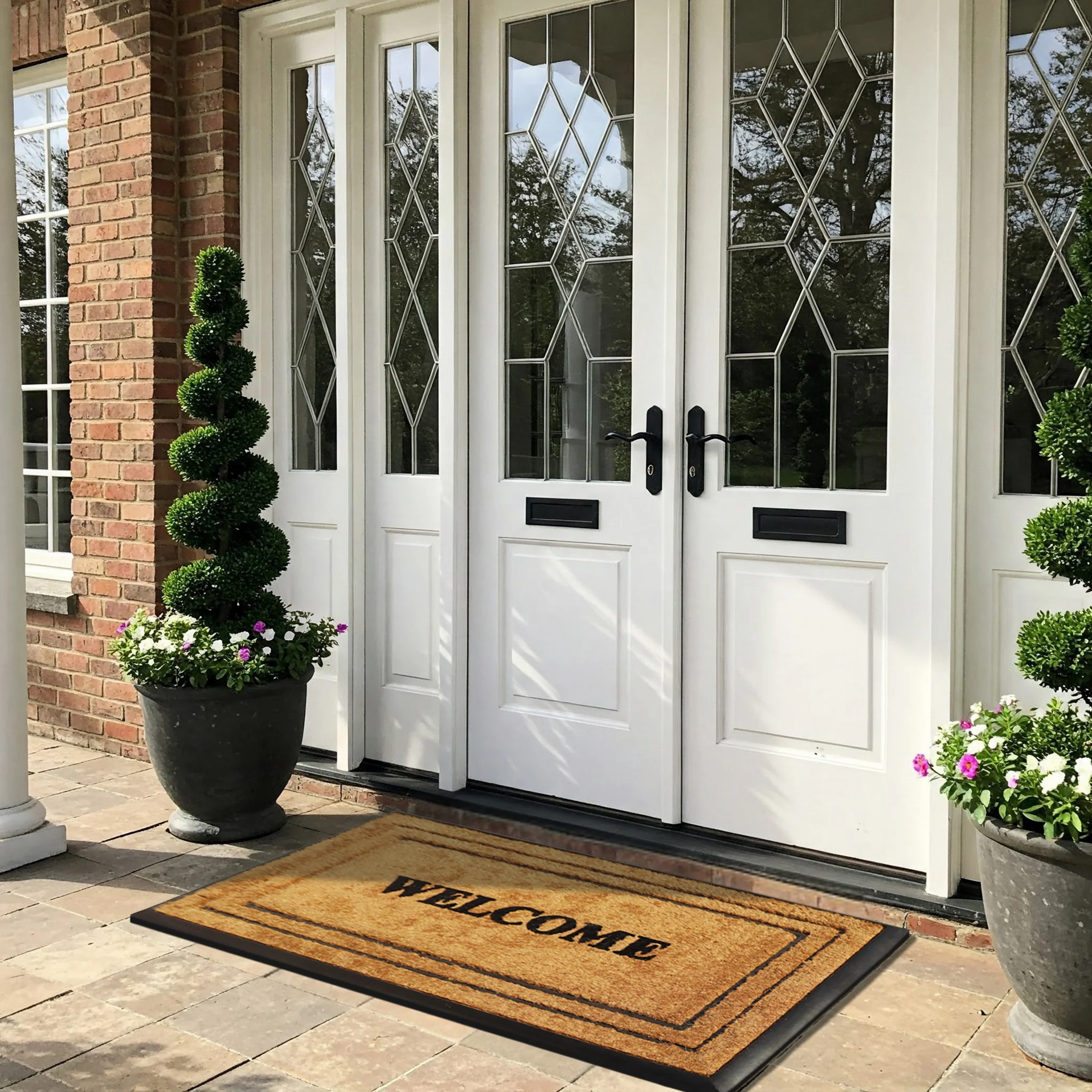 Welcome Rubber Border Outdoor Doormat - Image 15